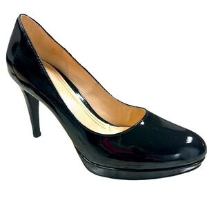 Cole Haan Nike Air Black Patent Leather Classic High Heels Pumps Size 8